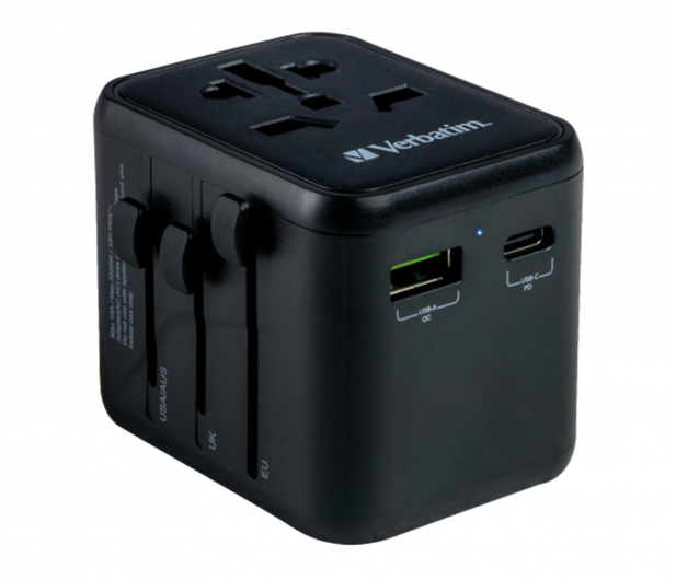 Verbatim Uniwersalny adapter podróżny UTA-02 USB-C PD 20W USB-A QC - 1192946 - zdjęcie